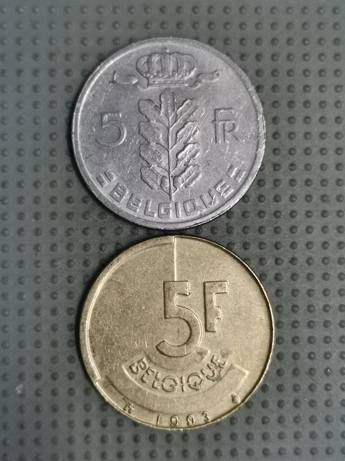 2025年第129场各国散币拍卖（总第129场） 比利时5法郎2枚