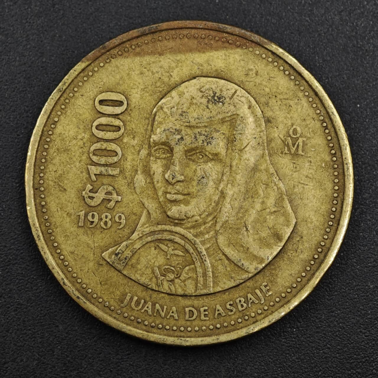 【淘币小摊】实时拍第八百一十七拍   散币场   满百包邮可预留二周 每周一统一发货   墨西哥1989年1000比索铜币