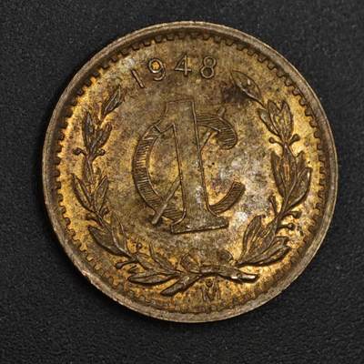 【淘币小摊】实时拍第八百一十七拍   散币场   满百包邮可预留二周 每周一统一发货   - 墨西哥1948年1分铜币