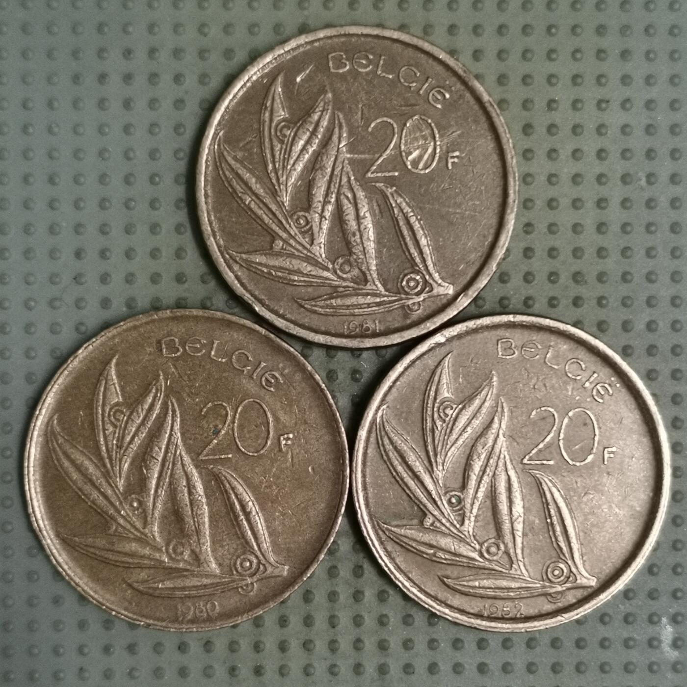 2025年第129场各国散币拍卖（总第129场） 比利时20法郎3枚