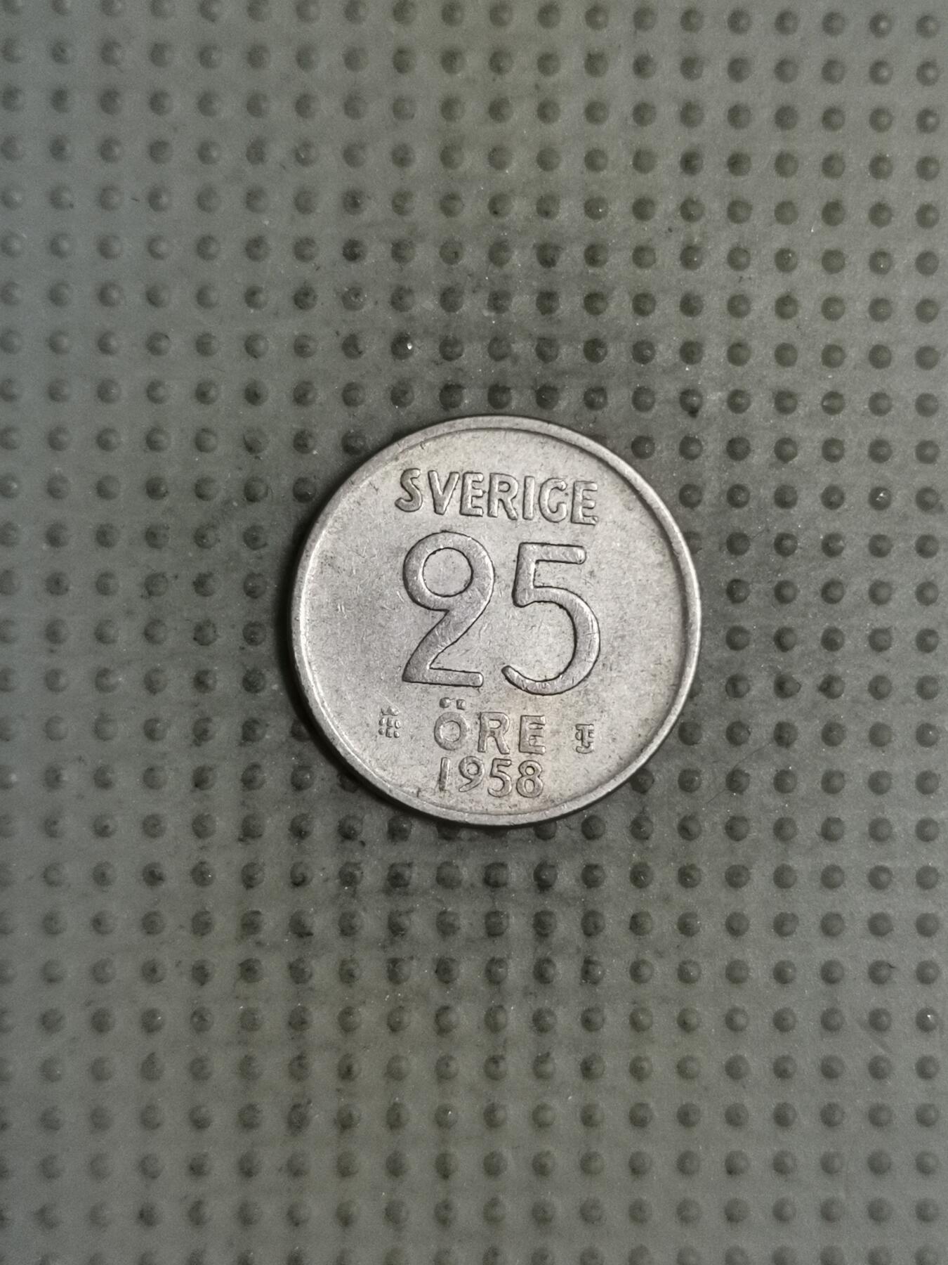 2025年第131场各国散币拍卖（总第131场） 瑞典1958年25欧尔银币