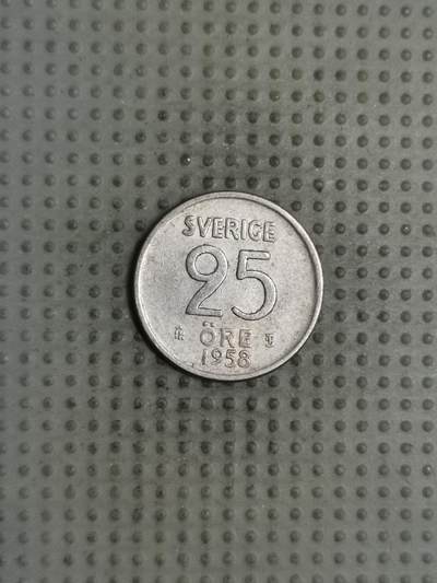 2025年第131场各国散币拍卖（总第131场） - 瑞典1958年25欧尔银币