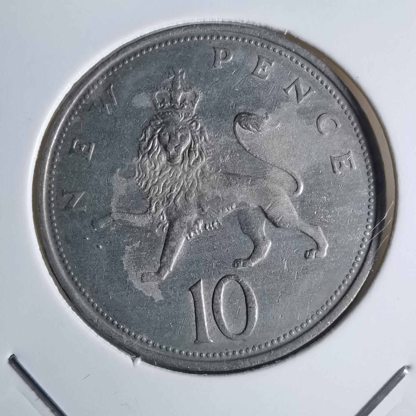 沼泽如烟--第920场 英国1969年10便士