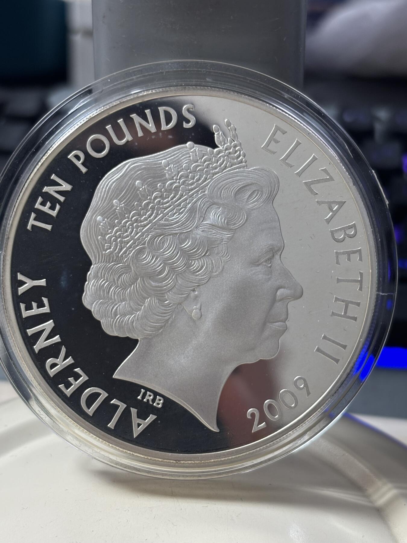 第184期拍卖 奥尔德尼2009年Mini迷你汽车50周年5盎司彩色银币，925银，发行500枚银价1994