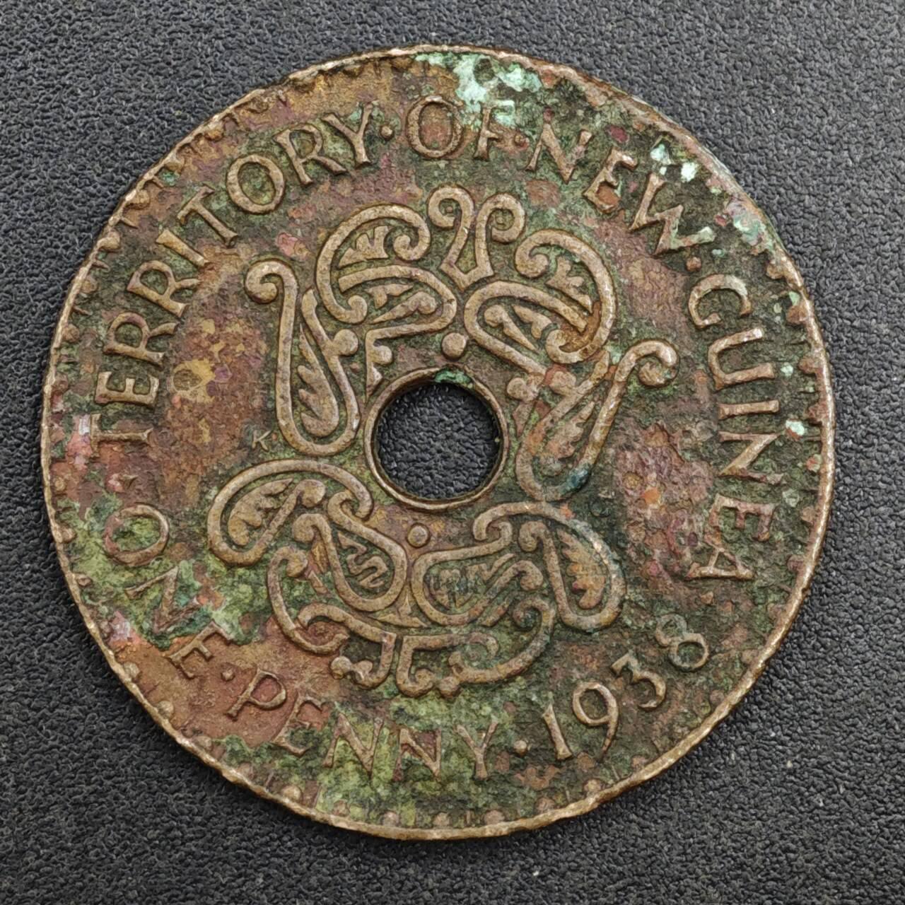 【淘币小摊】实时拍第八百一十七拍   散币场   满百包邮可预留二周 每周一统一发货   英属几内亚1938年1便士铜币