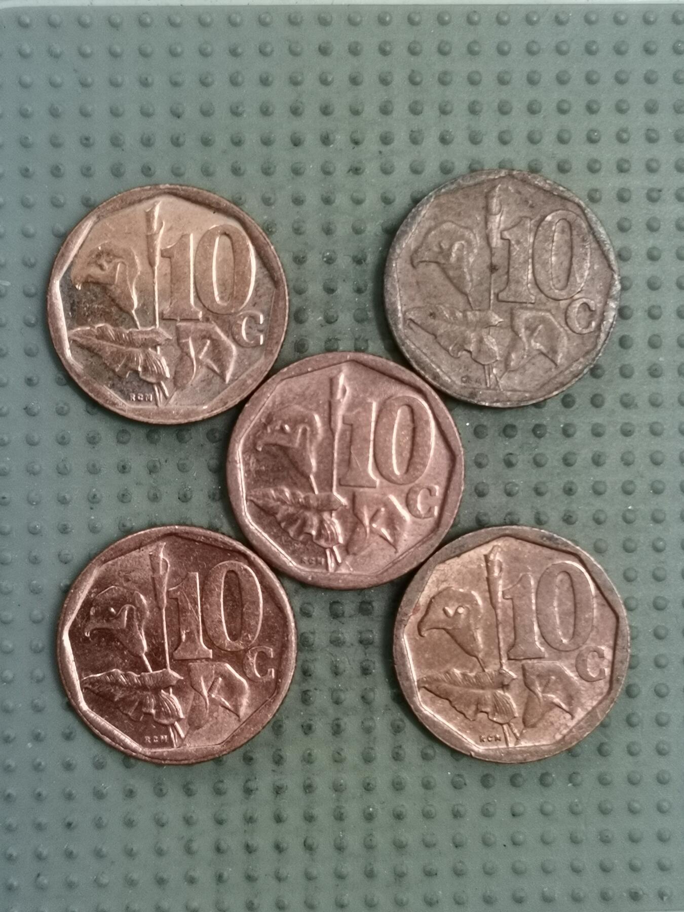 2025年第128场各国散币拍卖（总第128场） 南非10分5枚不同版本