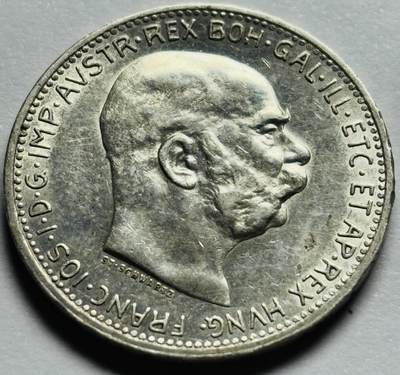 文馨钱币收藏第 283 场，【大雪鉴珍，寒英缀金】金银纪念币精品场，诚邀您的参与【长期接代拍品】 - 原光好品 1912 年奥地利约瑟夫一世 1 克朗银币，第三版首发年