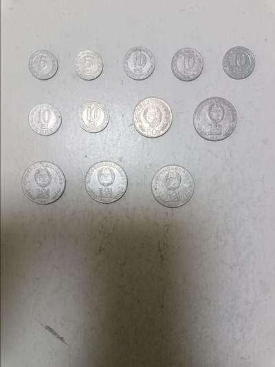 【20251204】非全新纸币和硬币第310场 - 朝鲜12枚硬币