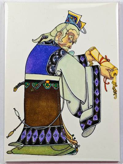 白泽拍卖卡牌手绘专场第29期（忽有故人心上过，回首山河已是秋） - 2025 香山文创 封神榜手绘卡 商容  那澜临摹亲签