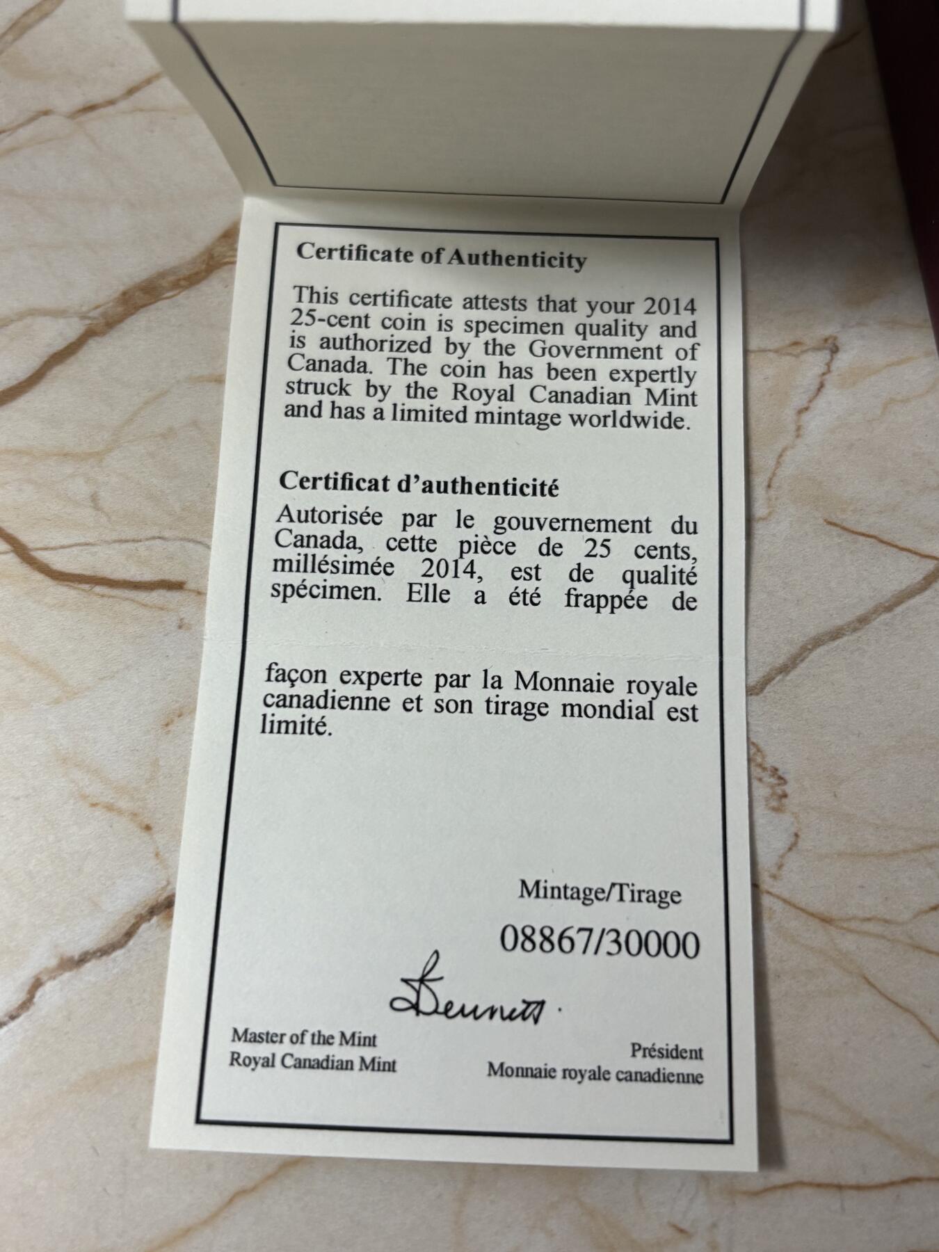 第184期拍卖 加拿大2014史前动物4提塔利克鱼夜光合金纪念币，发行30000套