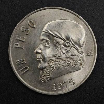 【淘币小摊】实时拍第八百一十七拍   散币场   满百包邮可预留二周 每周一统一发货   - 墨西哥1975年1比索镍币