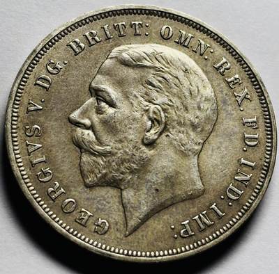 文馨钱币收藏第 283 场，【大雪鉴珍，寒英缀金】金银纪念币精品场，诚邀您的参与【长期接代拍品】 - 1935 年英国乔治五世木马剑大银币，老包浆转光，各方面细节不错