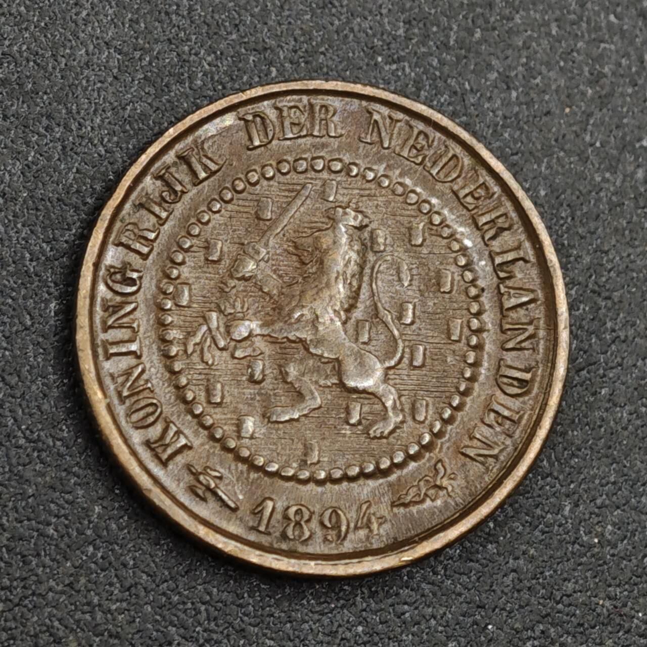 【淘币小摊】实时拍第八百一十七拍   散币场   满百包邮可预留二周 每周一统一发货   荷兰1894年1/2分铜币