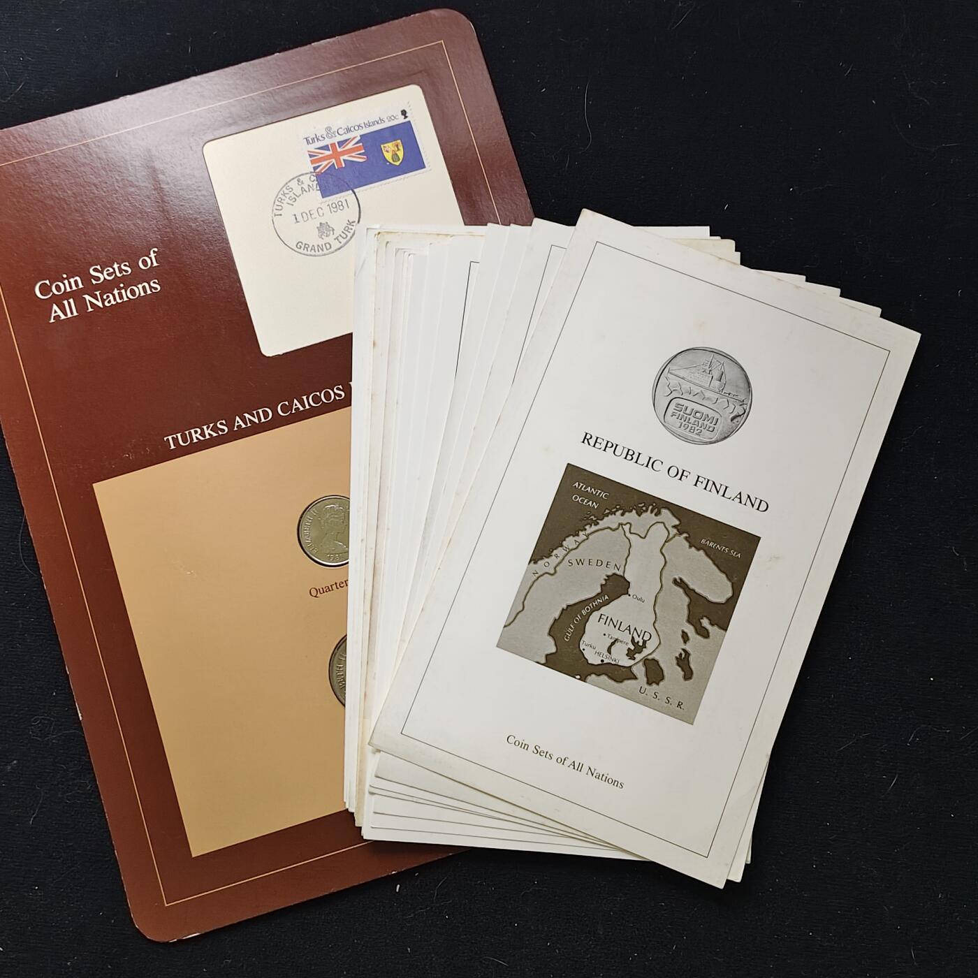 【全场包邮】纯粹捡漏拍482场（免费代拍第19场）-币封+套装+富兰克林（注意佣金） 【富兰克林·世界各国硬币系列邮币卡】特克斯和凯克斯群岛+富兰克林说明书一批