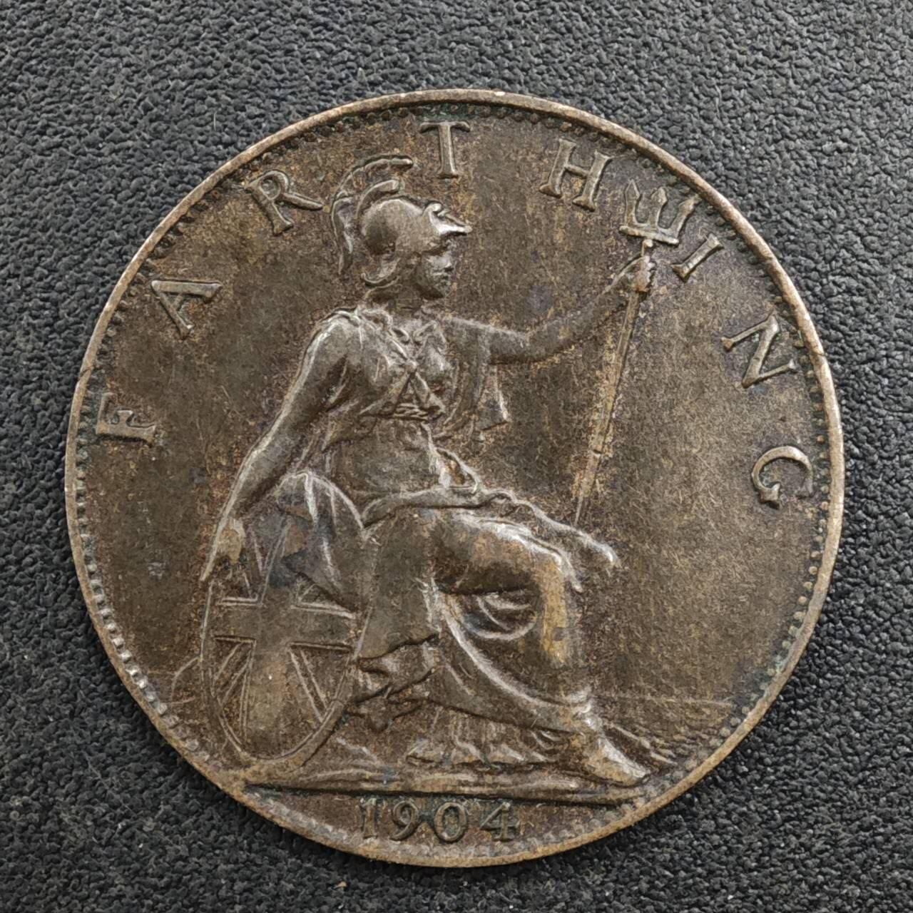 【淘币小摊】实时拍第八百一十七拍   散币场   满百包邮可预留二周 每周一统一发货   英国1904年爱德华七世法新铜币