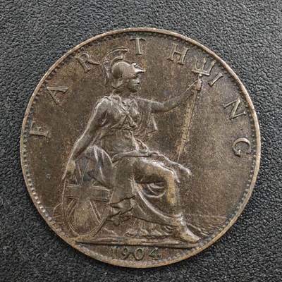 【淘币小摊】实时拍第八百一十七拍   散币场   满百包邮可预留二周 每周一统一发货   - 英国1904年爱德华七世法新铜币