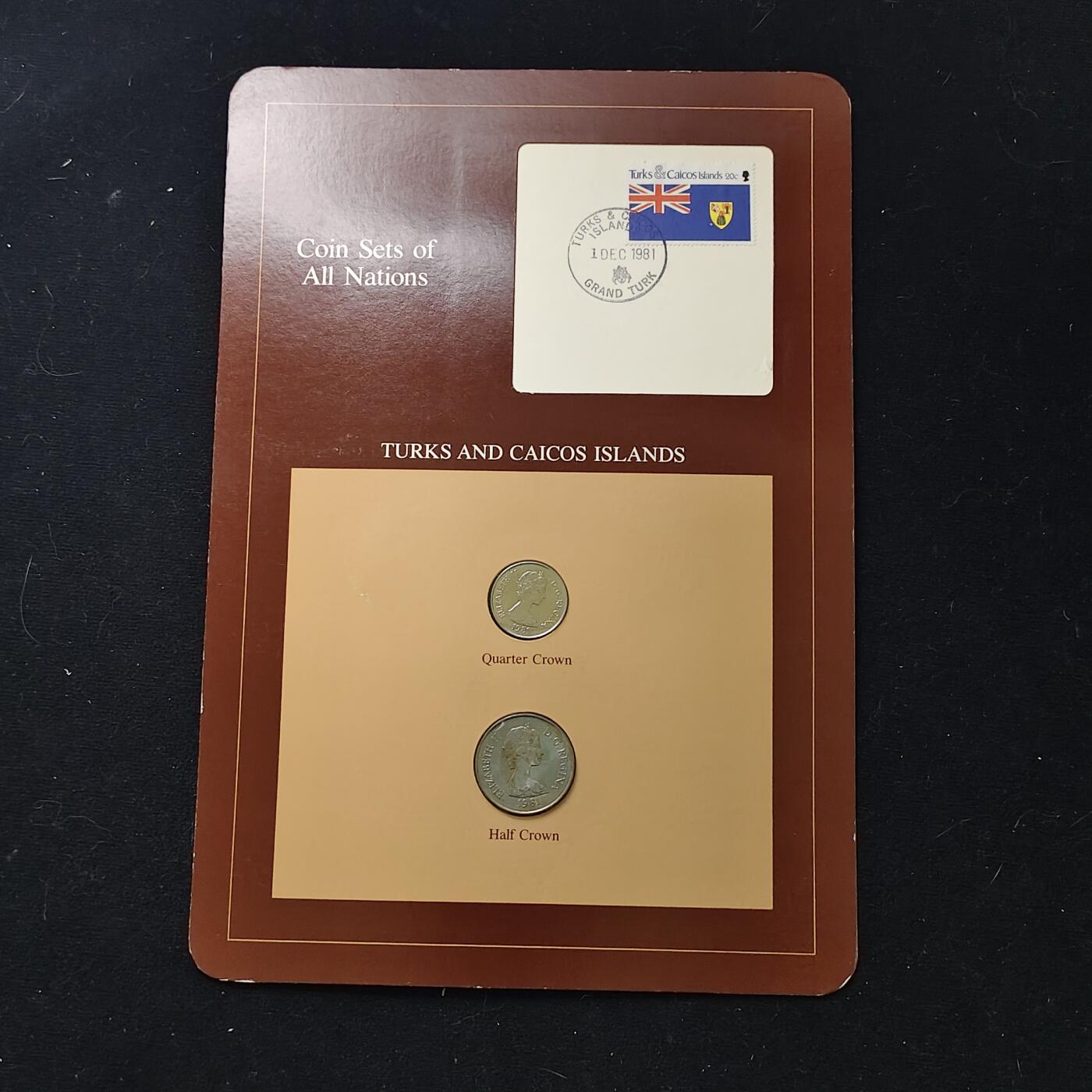 【全场包邮】纯粹捡漏拍482场（免费代拍第19场）-币封+套装+富兰克林（注意佣金） 【富兰克林·世界各国硬币系列邮币卡】特克斯和凯克斯群岛+富兰克林说明书一批