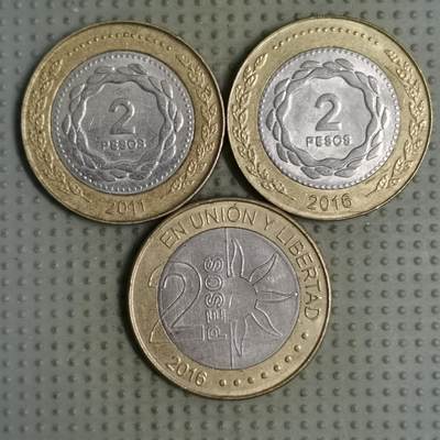 2025年第127场各国散币拍卖（总第127场） - 阿根廷2比索3枚