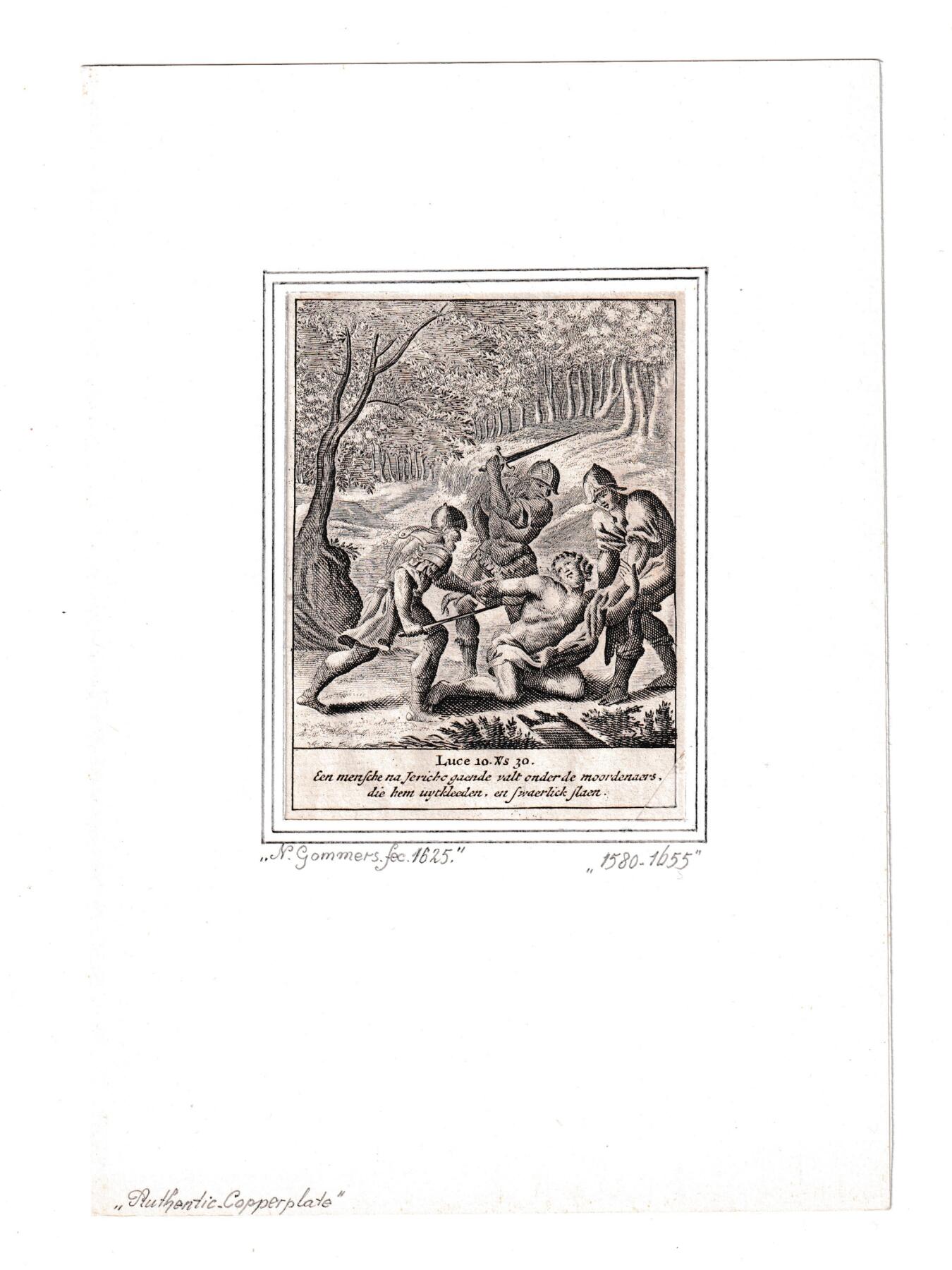 【良泉】【2025年最后一场】12月18日晚19.30点开拍！188组【直播场】西方古代钱币、丝路杂项、印章！ 【圣诞快乐！】1580-1655年《圣经》题材版画一幅，为荷兰版画大师N.Gommers雕版印刷。