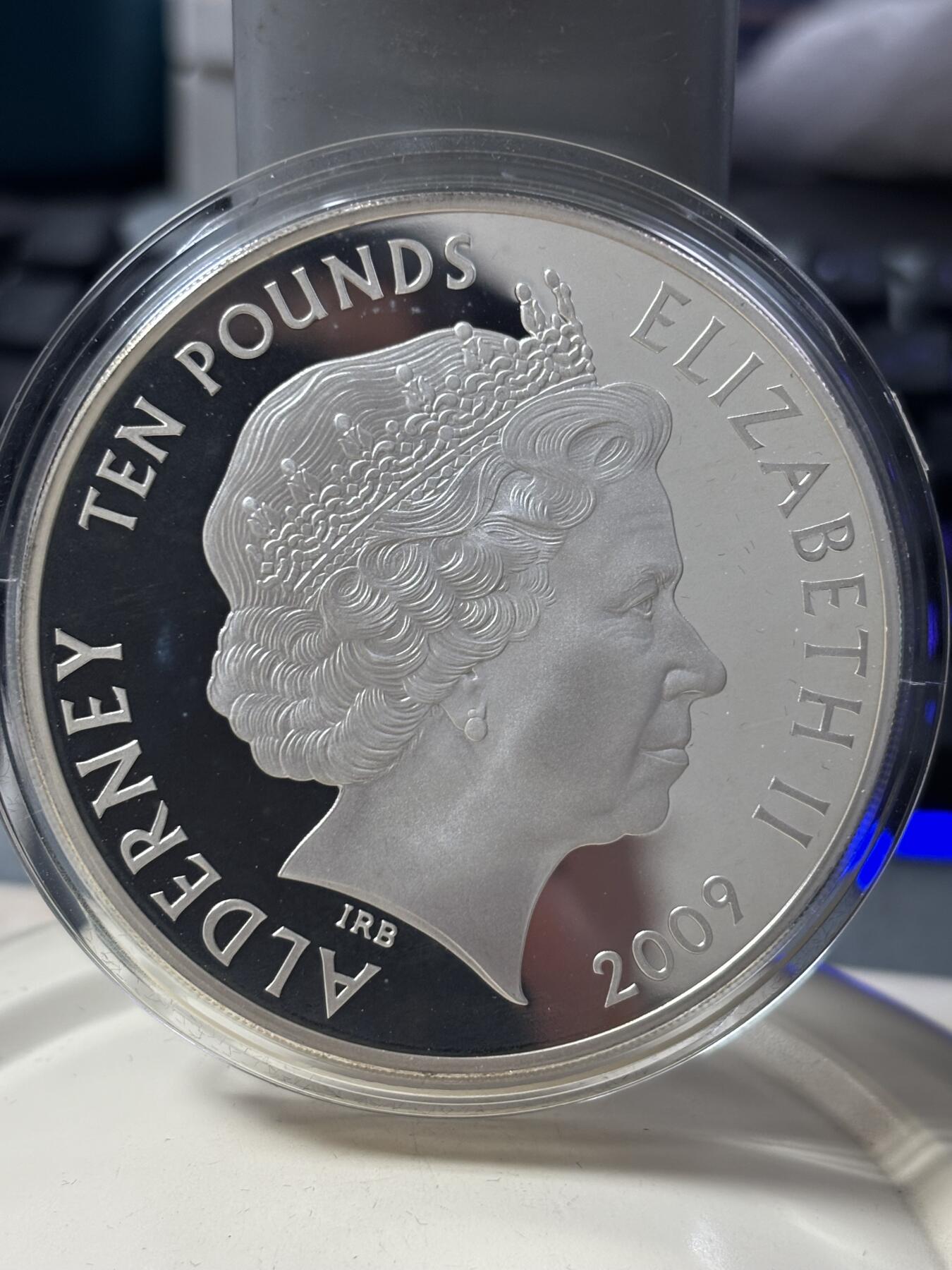 第184期拍卖 奥尔德尼2009年Mini迷你汽车50周年5盎司彩色银币，925银，发行500枚银价1994