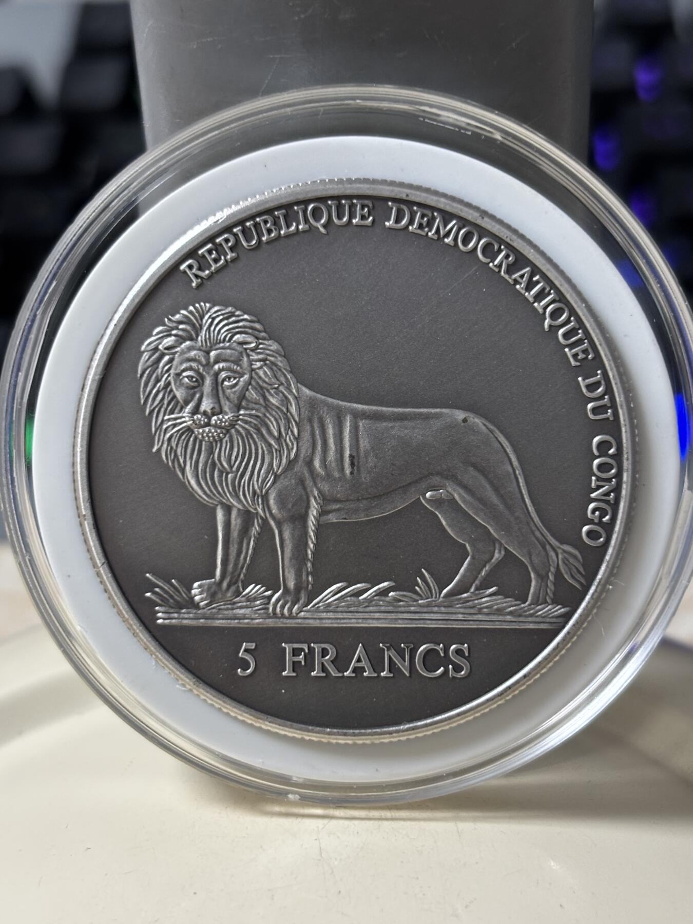 第184期拍卖 刚果2005年航海万年历仿古双层可旋转纪念币