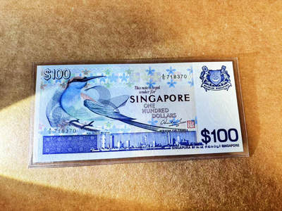 【Blue Auction】世界纸币精拍第758期——18级TOP拍卖/信誉/品质/专业/高效💫 - 新加坡 鸟版100元 UNC-