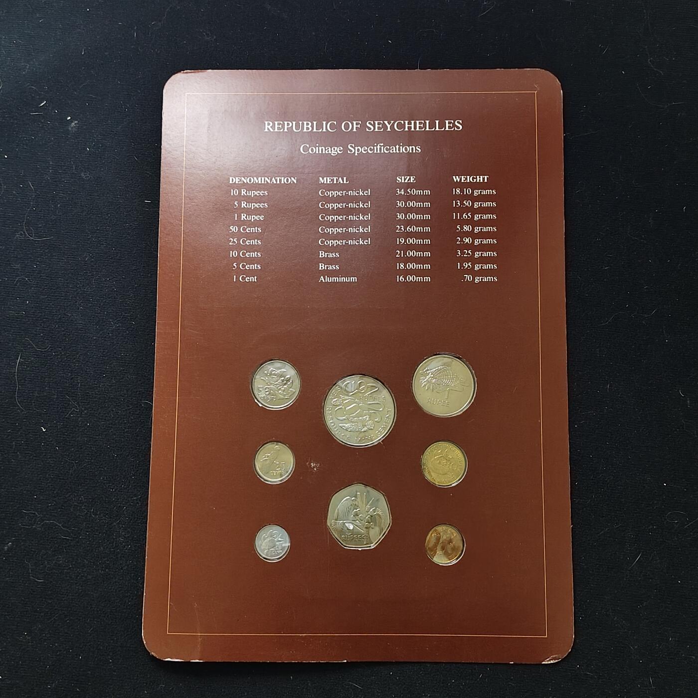 【全场包邮】纯粹捡漏拍482场（免费代拍第19场）-币封+套装+富兰克林（注意佣金） 【富兰克林·世界各国硬币系列邮币卡】塞舌尔共和国（含海龟大克朗币）