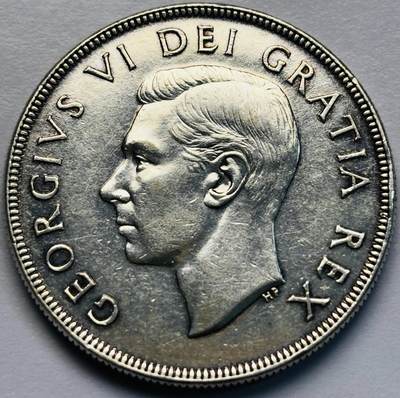 文馨钱币收藏第 283 场，【大雪鉴珍，寒英缀金】金银纪念币精品场，诚邀您的参与【长期接代拍品】 - 少见原光好品 1952 年英属加拿大乔治六世划船一元大银币，关门版，23.32 克 800 高银