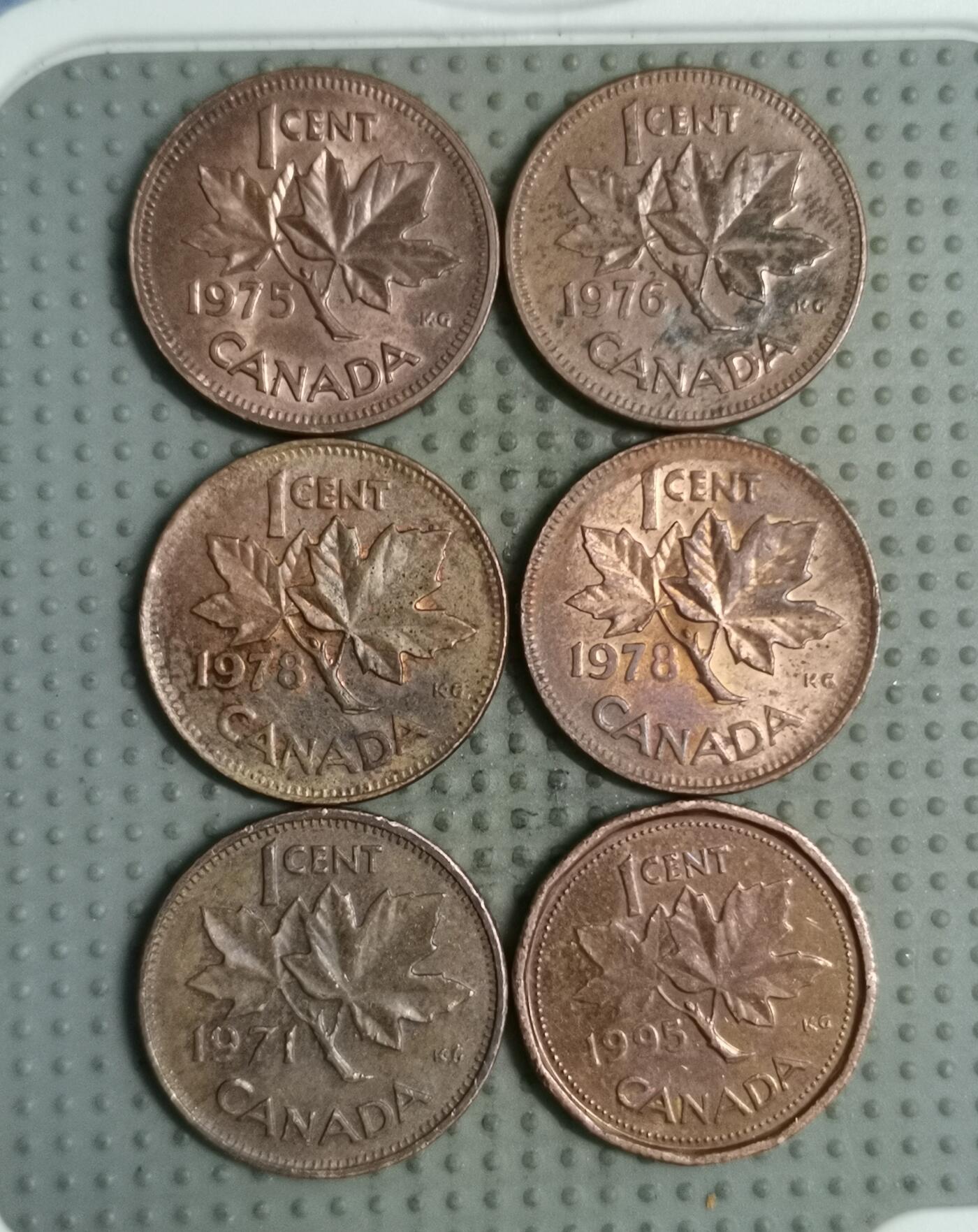 2025年第127场各国散币拍卖（总第127场） 加拿大1分6枚