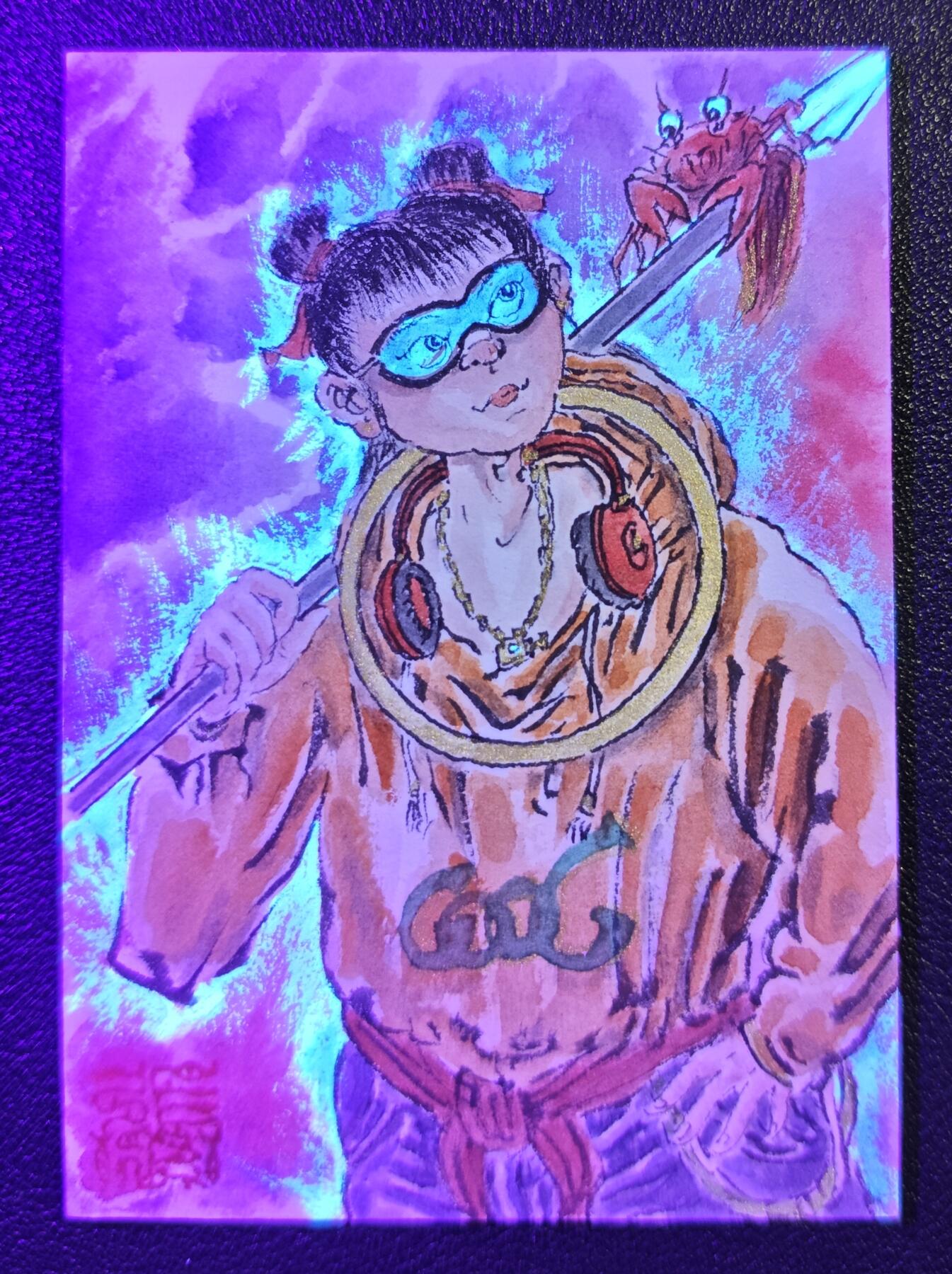 天玑星卡拍第146期《12.4周四截拍》持续收拍收评中 满赠卡需备注 【手绘卡】张先军 哪吒 手绘卡