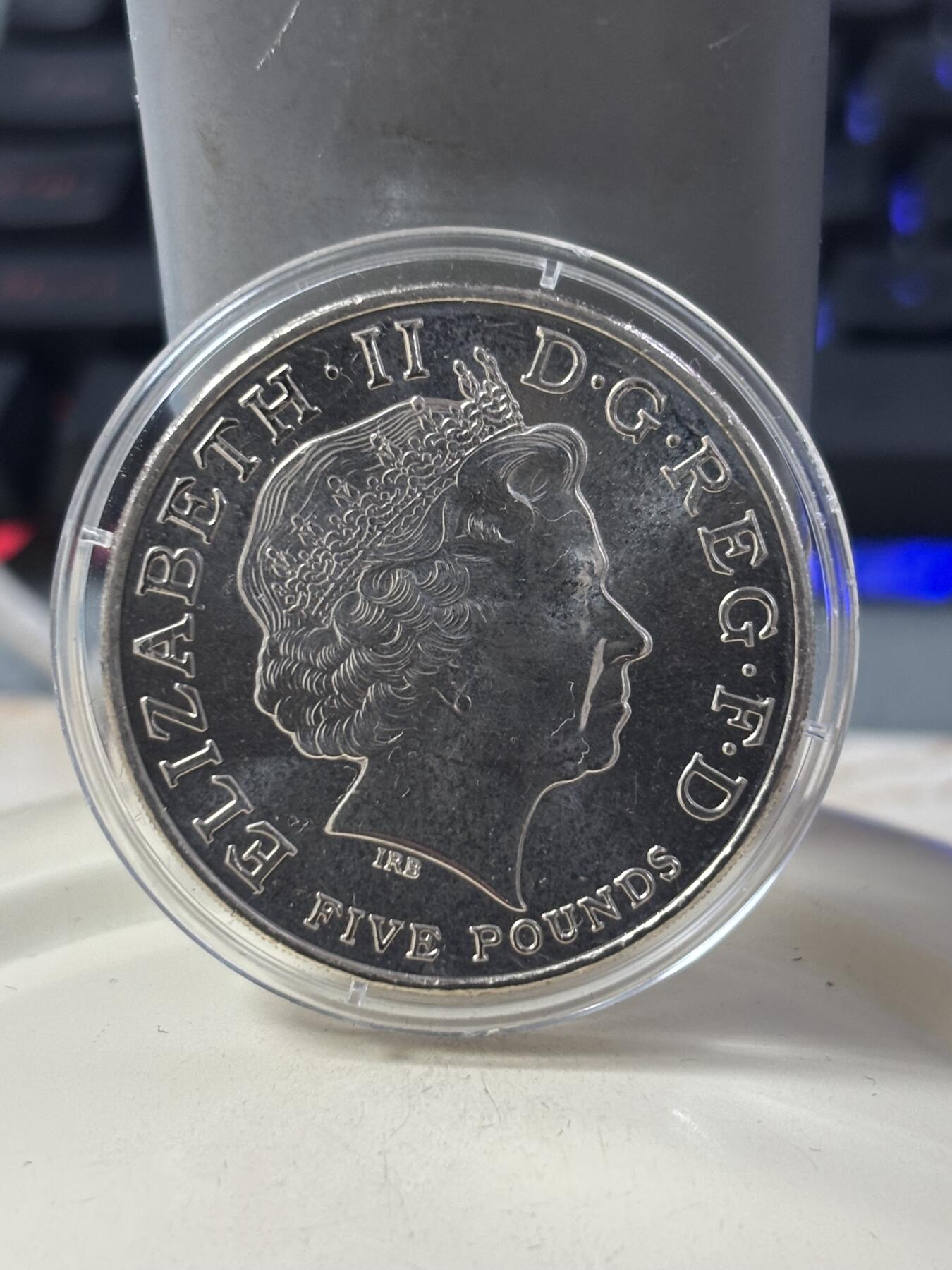 第184期拍卖  英国2005年纪念特拉法加海战2银一镍套币，925银，28.28克*2，,有瑕疵，银价725