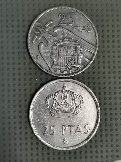 2025年第131场各国散币拍卖（总第131场） - 西班牙25比塞塔2枚