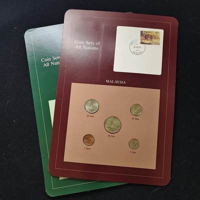 【全场包邮】纯粹捡漏拍482场（免费代拍第19场）-币封+套装+富兰克林（注意佣金） - 【富兰克林·世界各国硬币系列邮币卡】匈牙利共和国+马来西亚联邦