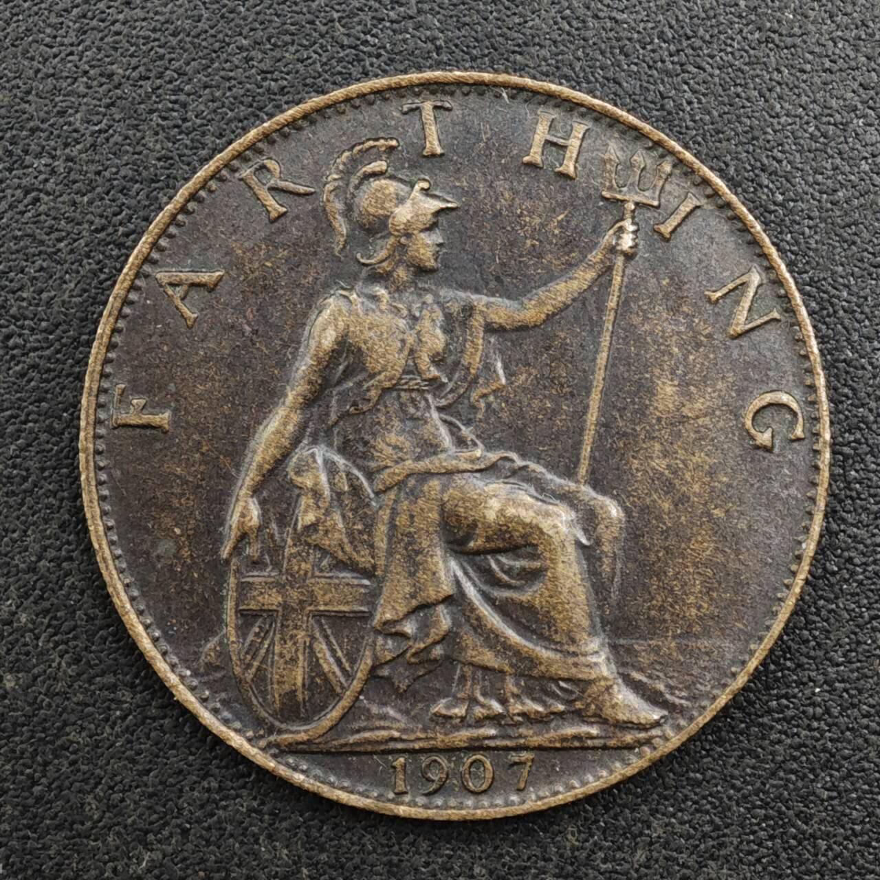 【淘币小摊】实时拍第八百一十七拍   散币场   满百包邮可预留二周 每周一统一发货   英国1907年爱德华七世法新铜币