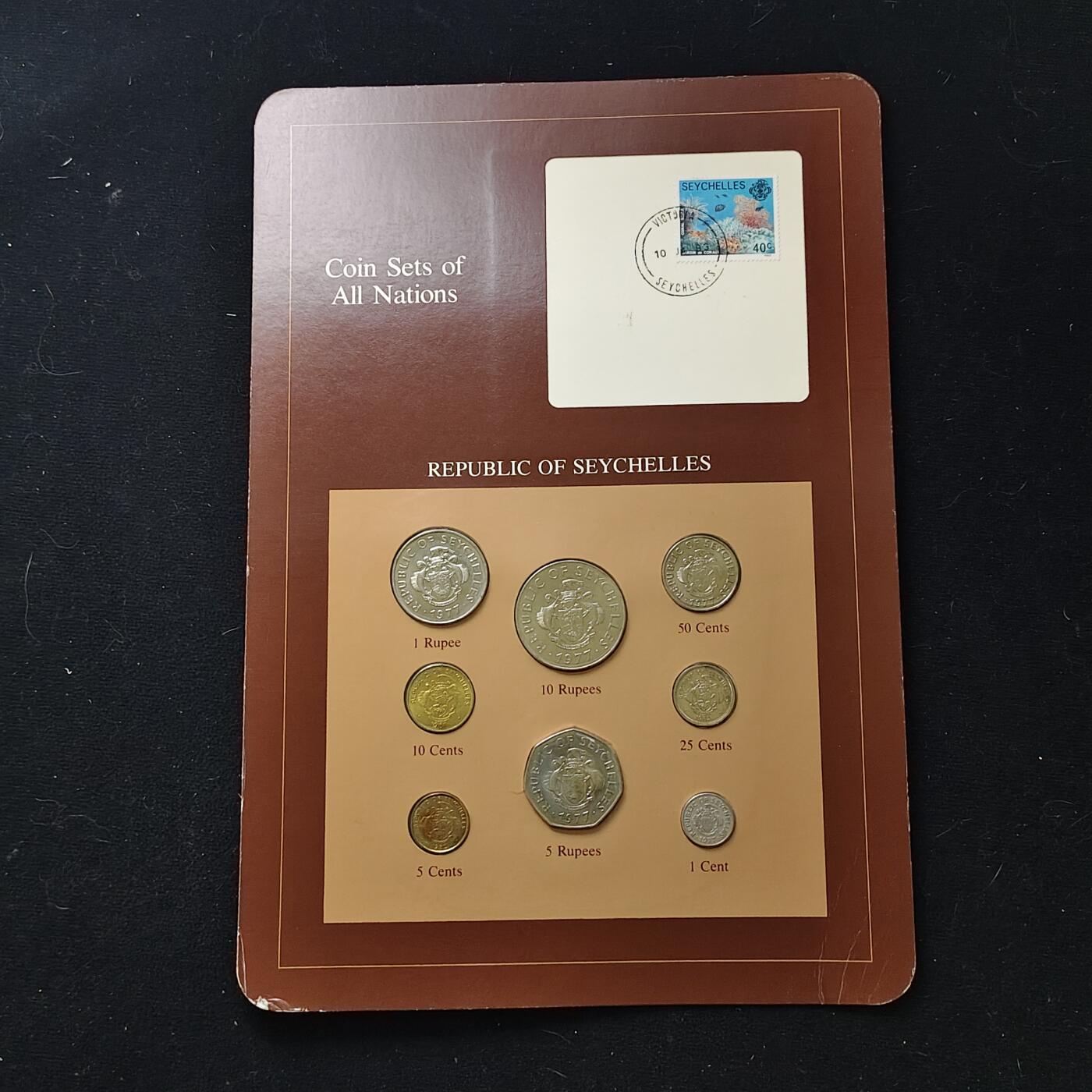 【全场包邮】纯粹捡漏拍482场（免费代拍第19场）-币封+套装+富兰克林（注意佣金） 【富兰克林·世界各国硬币系列邮币卡】塞舌尔共和国（含海龟大克朗币）