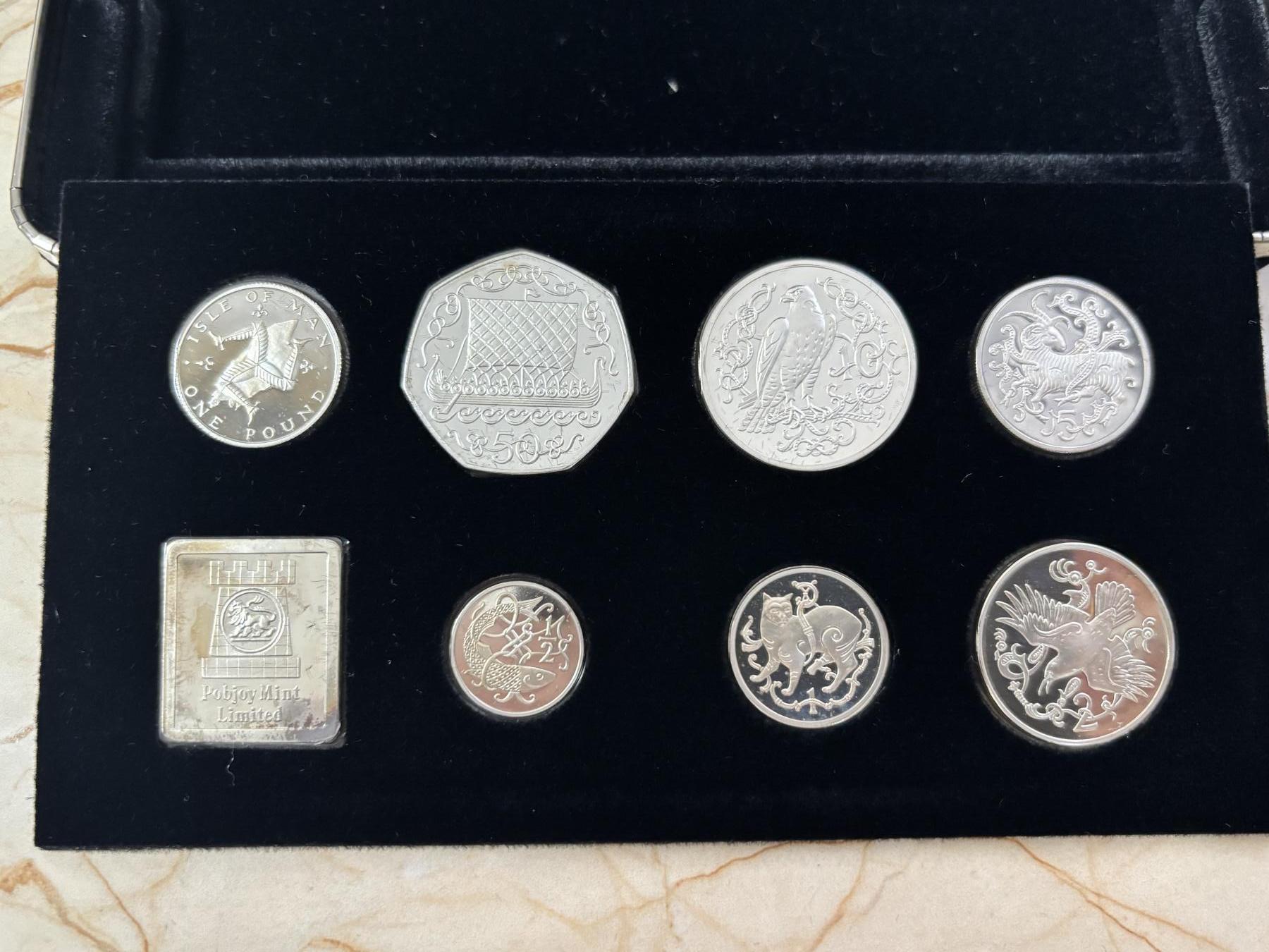 第184期拍卖 马恩岛1980年年度全银精制纪念银币7枚全套，发行量10000套