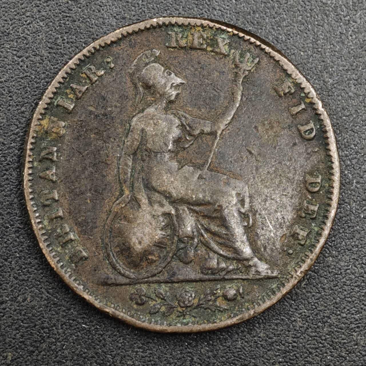 【淘币小摊】实时拍第八百一十七拍   散币场   满百包邮可预留二周 每周一统一发货   英国1835年威廉四世法新铜币