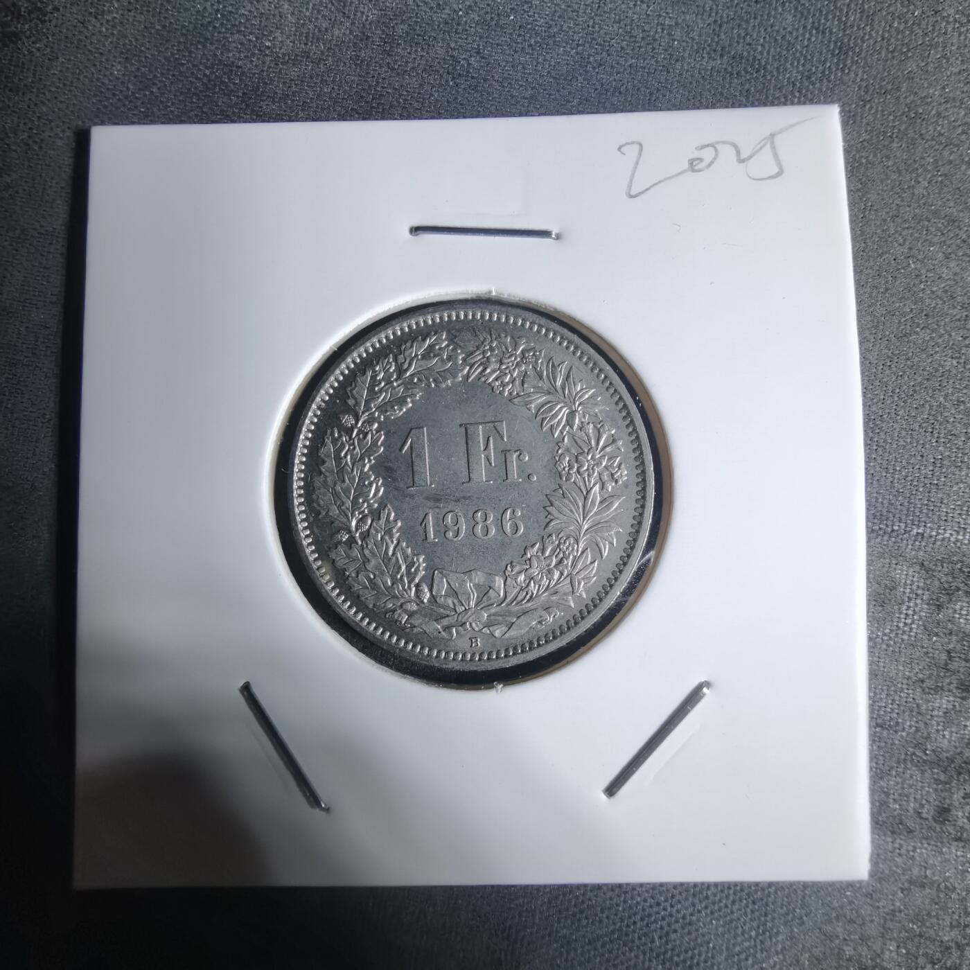 沼泽如烟--第920场 瑞士1986年1法郎