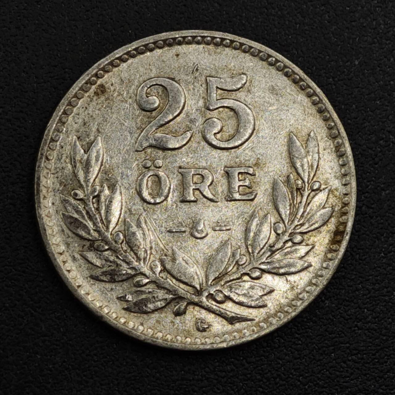 【淘币小摊】实时拍第八百一十七拍   散币场   满百包邮可预留二周 每周一统一发货   瑞典1940年25欧尔银币