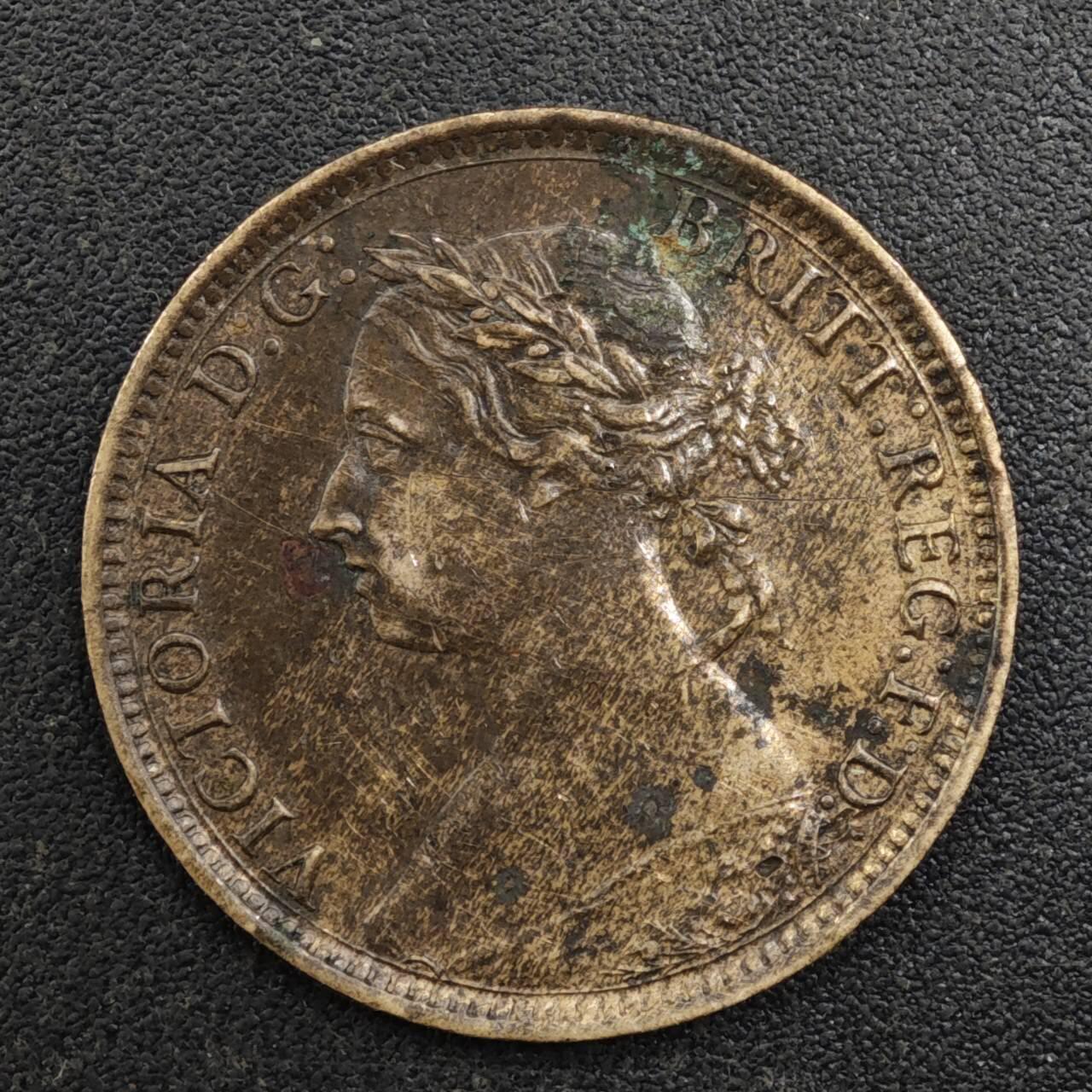 【淘币小摊】实时拍第八百一十七拍   散币场   满百包邮可预留二周 每周一统一发货   英国1885年维多利亚法新铜币