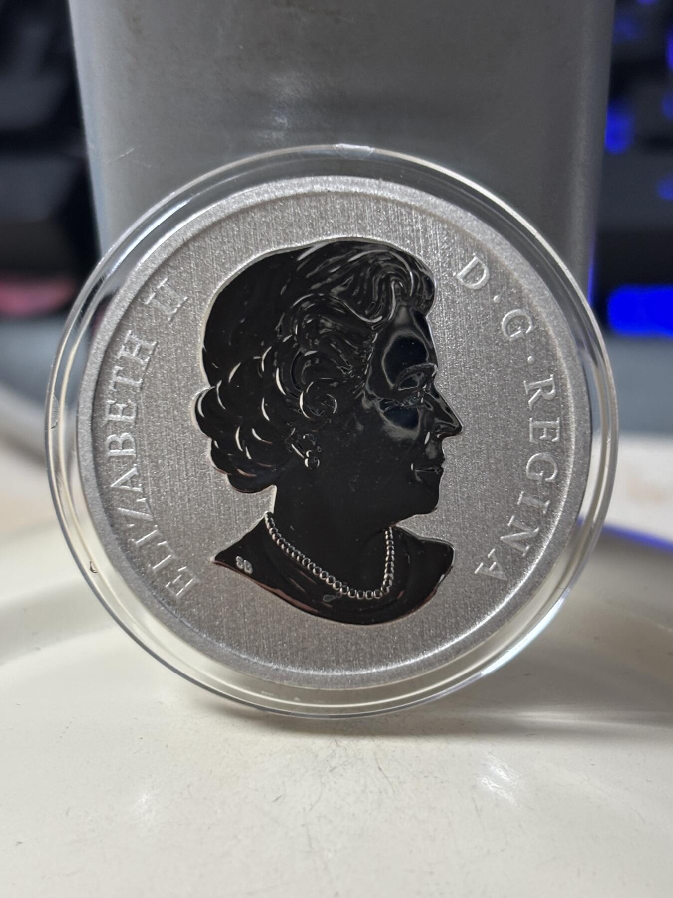 第184期拍卖 加拿大2014史前动物4提塔利克鱼夜光合金纪念币，发行30000套