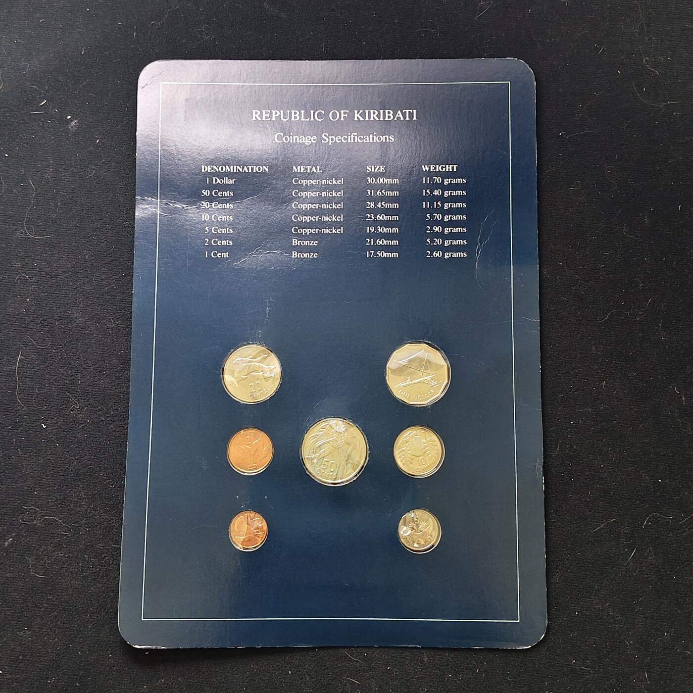 【全场包邮】纯粹捡漏拍482场（免费代拍第19场）-币封+套装+富兰克林（注意佣金） 【富兰克林·世界各国硬币系列邮币卡】基里巴斯共和国