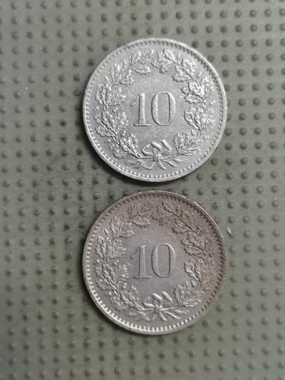 2025年第129场各国散币拍卖（总第129场） - 瑞士10生丁2枚