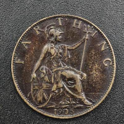 【淘币小摊】实时拍第八百一十七拍   散币场   满百包邮可预留二周 每周一统一发货   - 英国1905年爱德华七世法新铜币