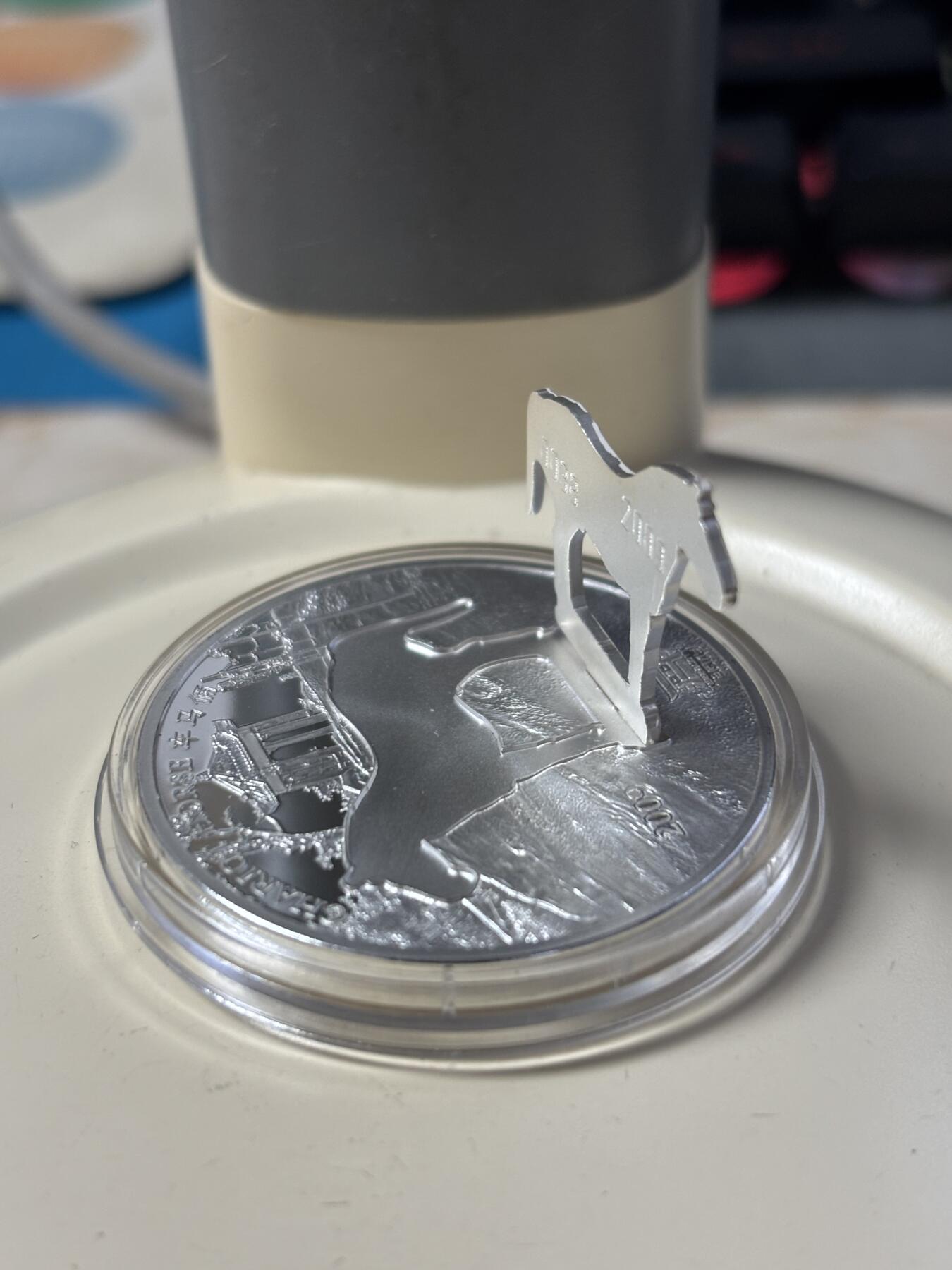 第184期拍卖 老挝2009年兵马俑3D立体镶嵌彩色精制纪念银币4枚，925银，1盎司*4.发行2000套