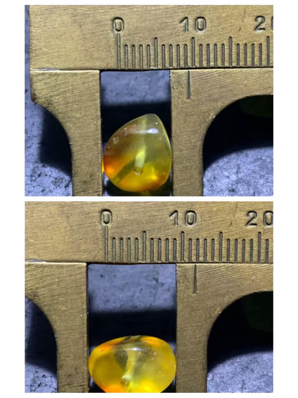 精美天然俄料蜜蜡随形散珠一颗，