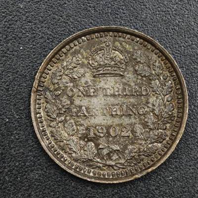 【淘币小摊】实时拍第八百一十七拍   散币场   满百包邮可预留二周 每周一统一发货   - 英国1902年爱德华七世1/3法新铜币殖民地使用