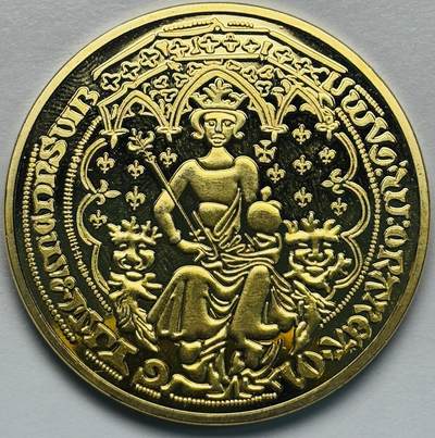 文馨钱币收藏第 283 场，【大雪鉴珍，寒英缀金】金银纪念币精品场，诚邀您的参与【长期接代拍品】 - 英国皇家狮徽纪念章