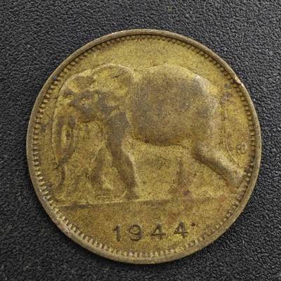 【淘币小摊】实时拍第八百一十七拍   散币场   满百包邮可预留二周 每周一统一发货   - 比属刚果1944年1法郎大象铜币