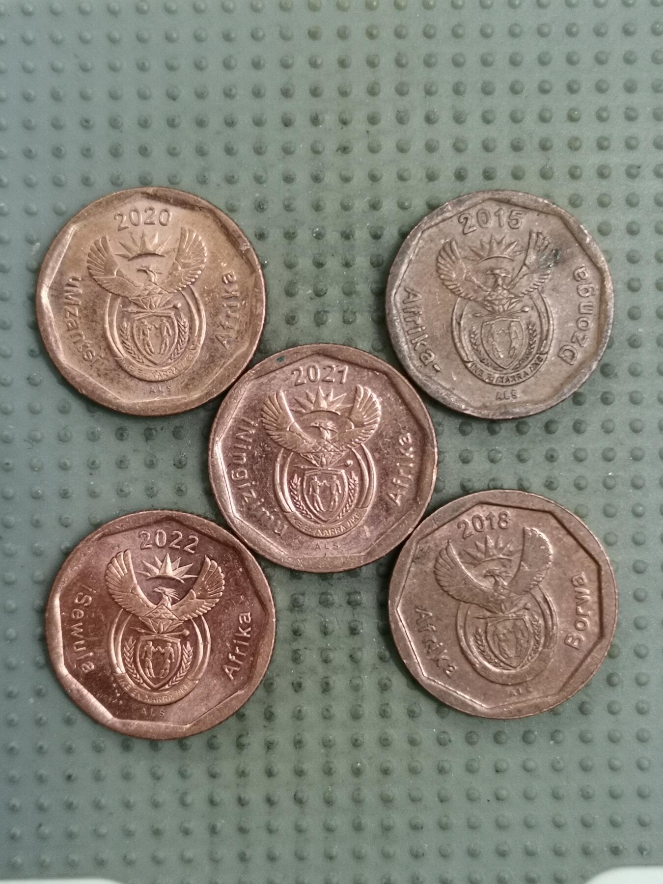 2025年第128场各国散币拍卖（总第128场） 南非10分5枚不同版本